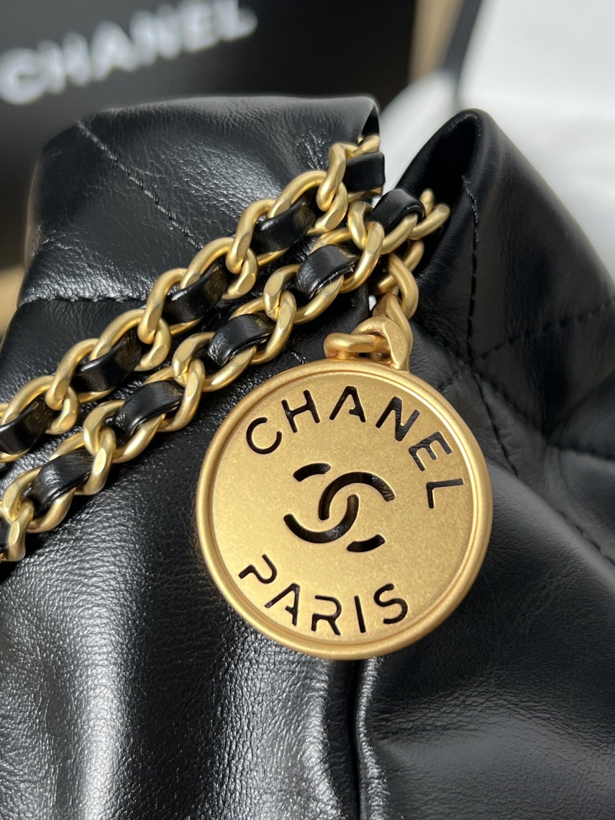 Under a magnifying glass, Shebag replica art of Chanel 22 Mini bag  (2023 Week 48)-최고의 품질 가짜 루이비통 가방 온라인 스토어, 복제 디자이너 가방 ru