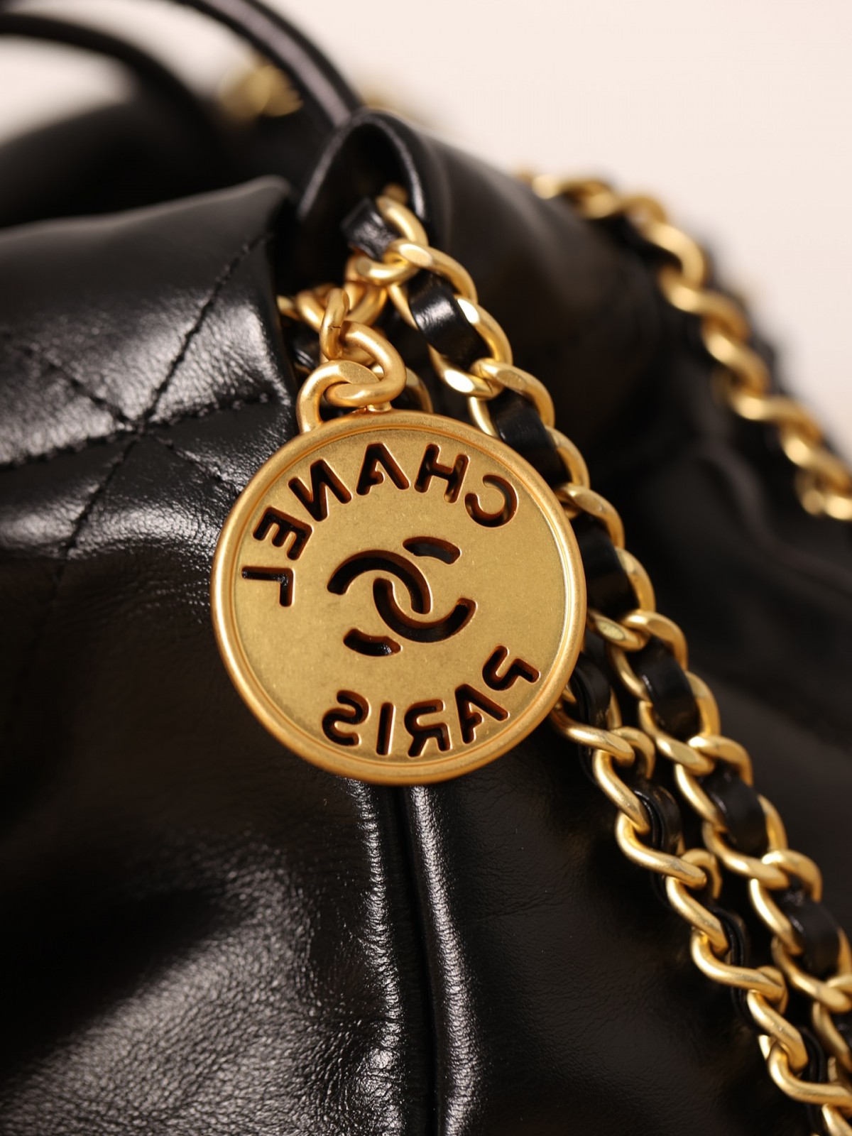 Under a magnifying glass, Shebag replica art of Chanel 22 Mini bag  (2023 Week 48)-Magazin online de geanți Louis Vuitton fals de cea mai bună calitate, geantă de designer replica ru