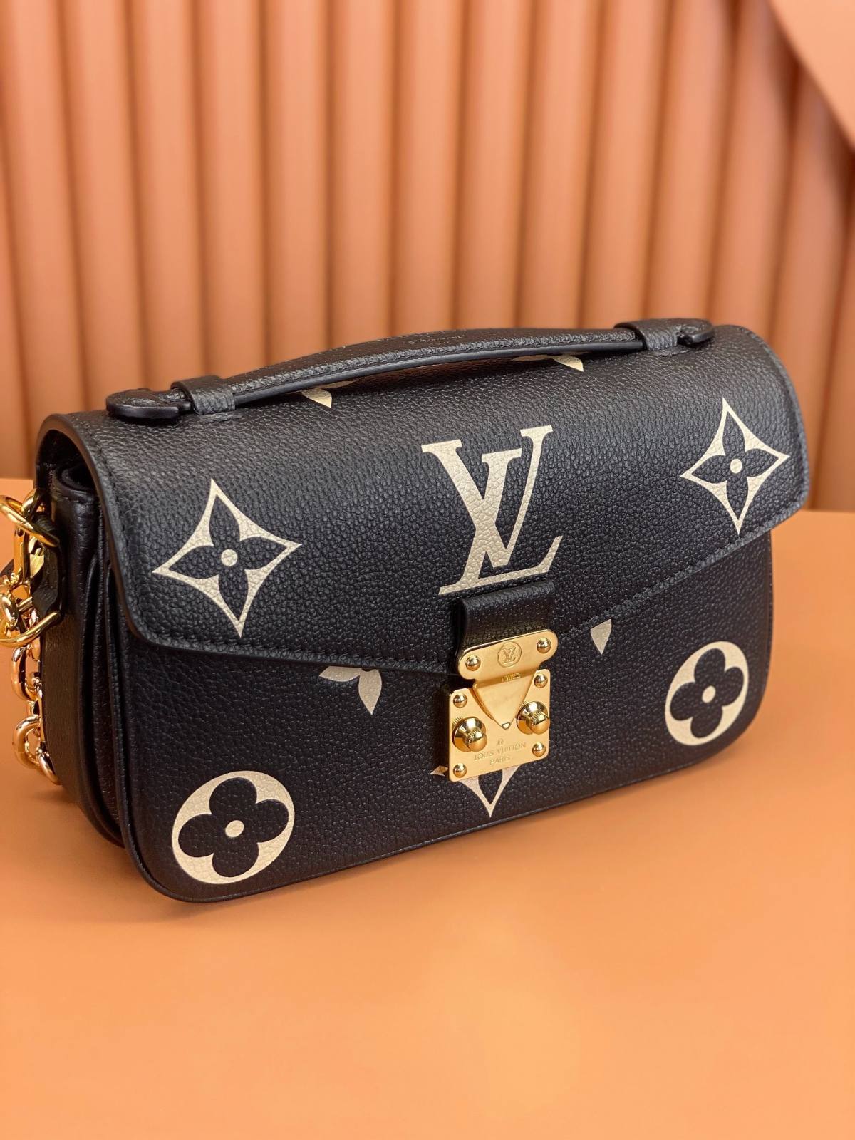 Ellebag’s Replica Perfection: Louis Vuitton POCHETTE MÉTIS Metis EAST WEST Handbag (M46596) in Black Monogram Empreinte Leather-Best Quality Fake Louis Vuitton Bag Online Store, Replica designer bag ru