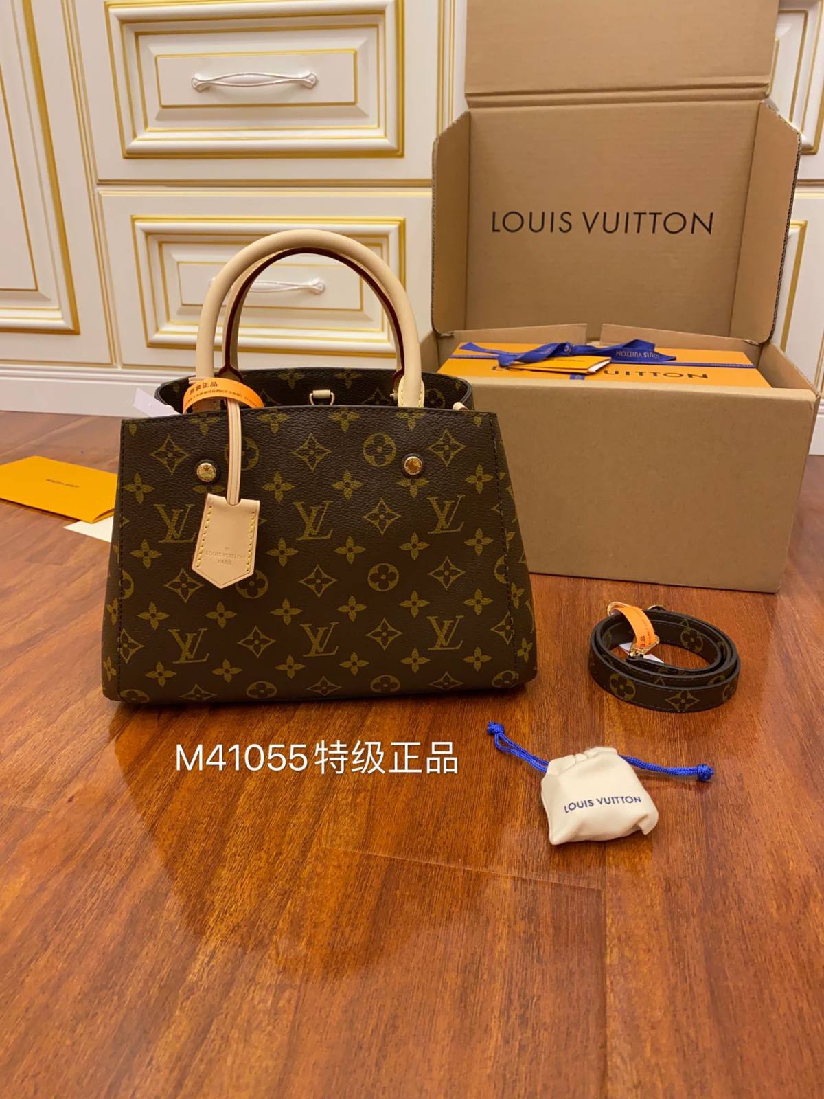 Ellebag’s Replica Mastery: Louis Vuitton MONTAIGNE BB Handbag (M41055) Monogram Canvas-Bedste kvalitet Fake Louis Vuitton Bag Online Store, Replica designer bag ru