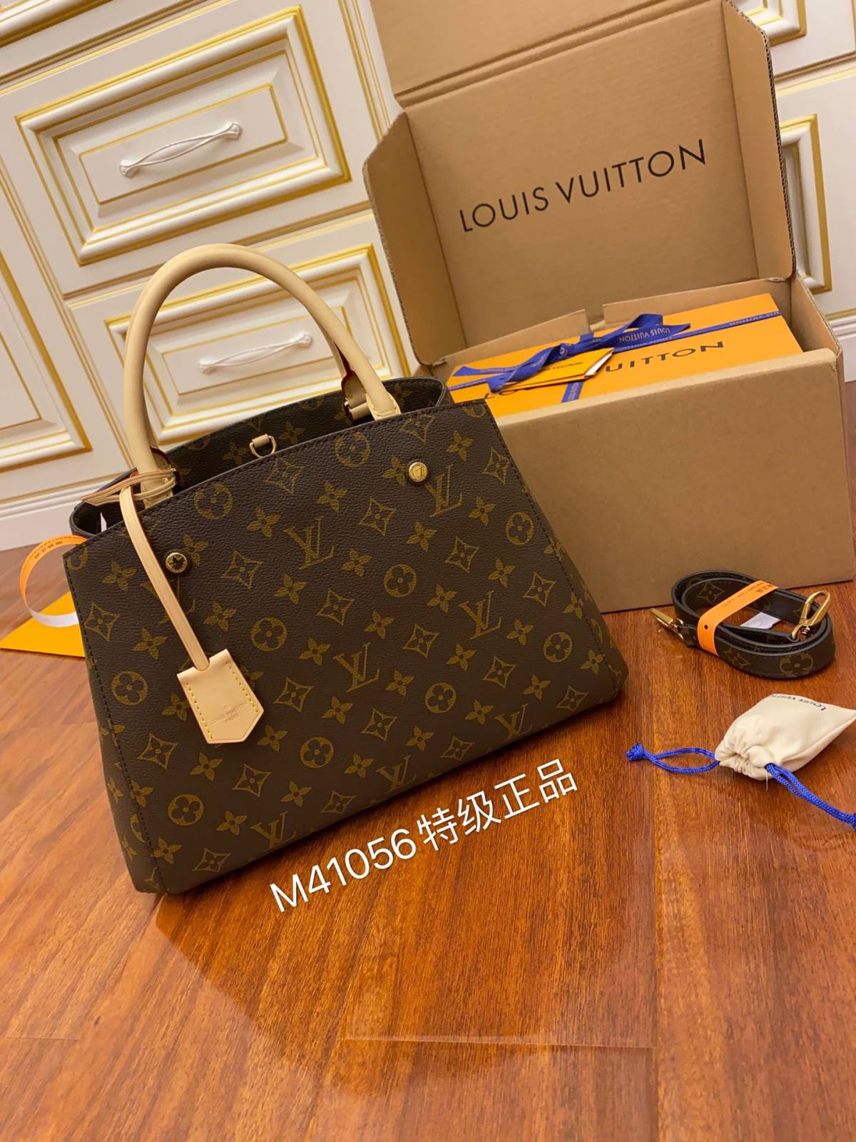 Ellebag’s Exquisite Replication: Louis Vuitton MONTAIGNE Medium Handbag (M41056) Monogram-Legjobb minőségű hamis Louis Vuitton táska online áruház, replika designer táska ru