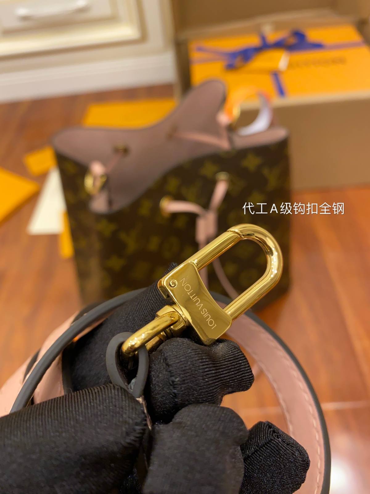 Ellebag Replica Precision: Louis Vuitton M44022 Cherry Blossom Pink Gaston-Louis NeoNoe Bucket Bag Monogram-Шилдэг чанарын хуурамч Louis Vuitton цүнх онлайн дэлгүүр, Replica дизайнер цүнх ru