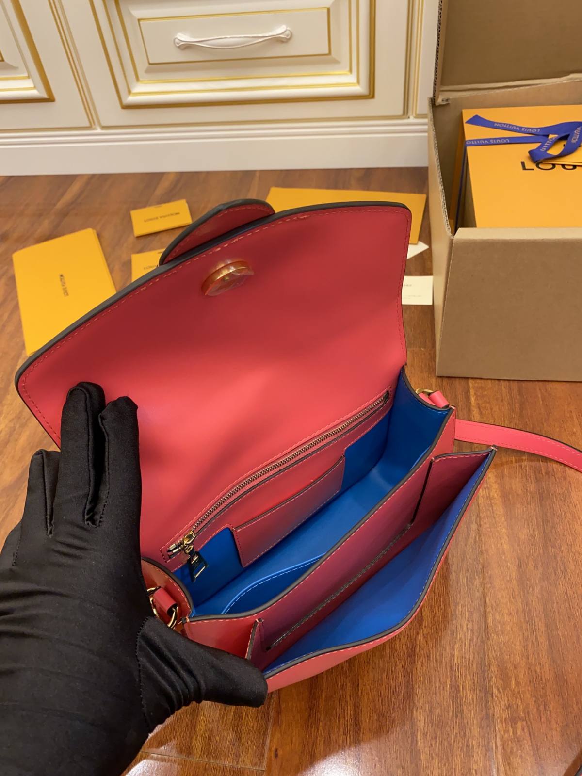 Ellebag’s Expert Replication: Louis Vuitton LV Pont 9 Handbag in Fuchsia-Best Quality Fake Louis Vuitton Bag Online Store, Replica designer bag ru