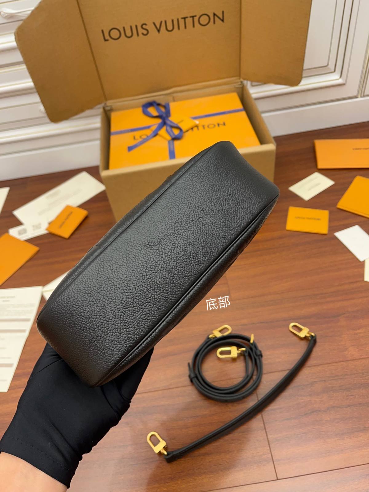 Ellebag’s Expert Replication: Louis Vuitton BAGATELLE Handbag (M46002) Black-Best Quality Fake Louis Vuitton Bag Nettbutikk, Replica designer bag ru