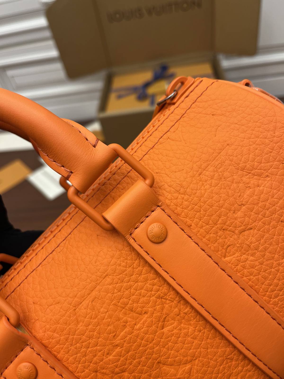 Ellebag’s Expert Replication: Louis Vuitton KEEPALL BANDOULIÈRE 25 Handbag (M20930) Orange-Kedai Dalam Talian Beg Louis Vuitton Palsu Kualiti Terbaik, Beg reka bentuk replika ru