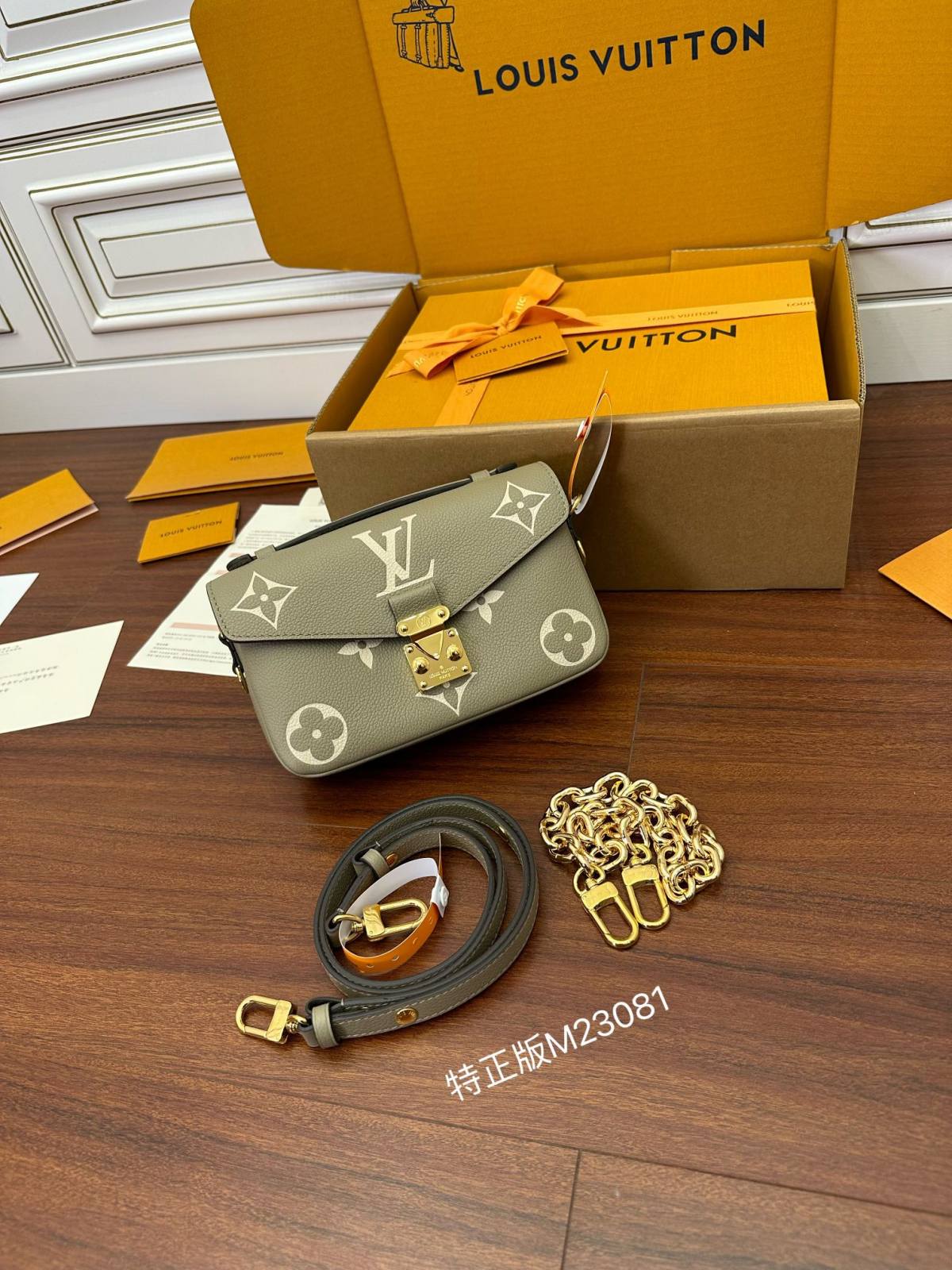 Ellebag’s Expert Replication: Louis Vuitton POCHETTE MÉTIS Metis EAST WEST Handbag (M23081) in Gray Monogram Empreinte Leather-بہترین معیار کا جعلی لوئس ووٹن بیگ آن لائن اسٹور، ریپلیکا ڈیزائنر بیگ آر یو