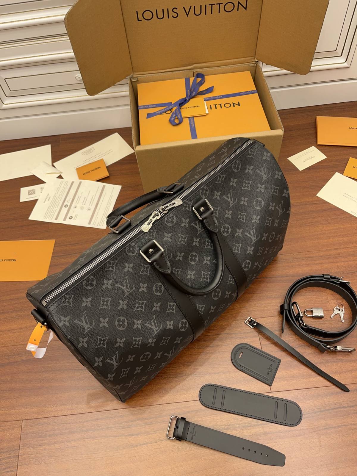 Ellebag’s Expert Replication: Louis Vuitton Keepall 45 Travel Bag (M40569)-최고의 품질 가짜 루이비통 가방 온라인 스토어, 복제 디자이너 가방 ru