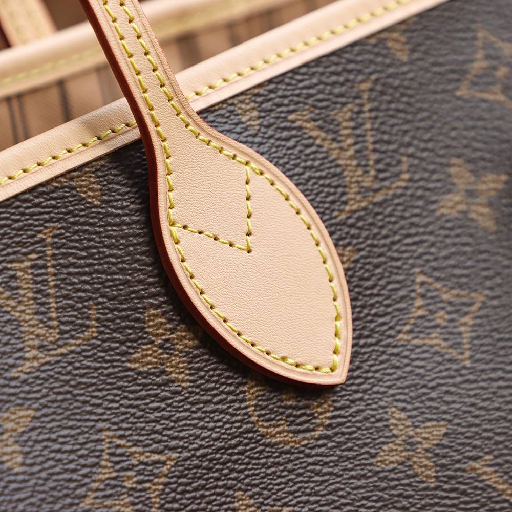 Ellebag’s Expert Replication: Louis Vuitton NEVERFULL Monogram/Beige Medium Handbag (M40995)-Labākās kvalitātes viltotās Louis Vuitton somas tiešsaistes veikals, dizaineru somas kopija ru