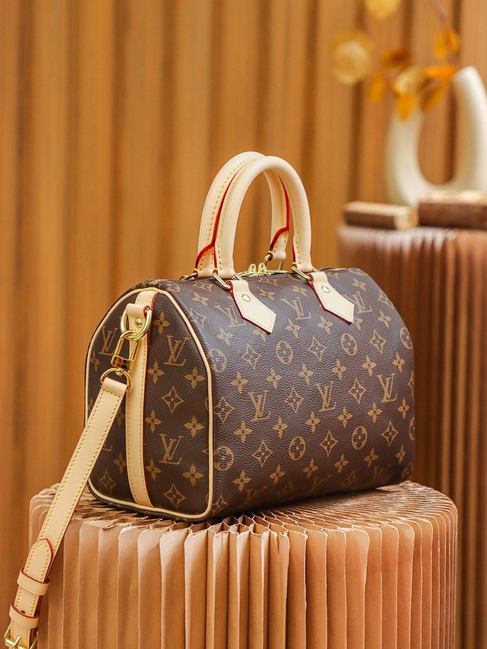 Ellebag’s Expert Replication: Louis Vuitton SPEEDY 25 Handbag with Shoulder Strap (M41113)-ร้านค้าออนไลน์กระเป๋า Louis Vuitton ปลอมคุณภาพดีที่สุด, กระเป๋าออกแบบจำลอง ru