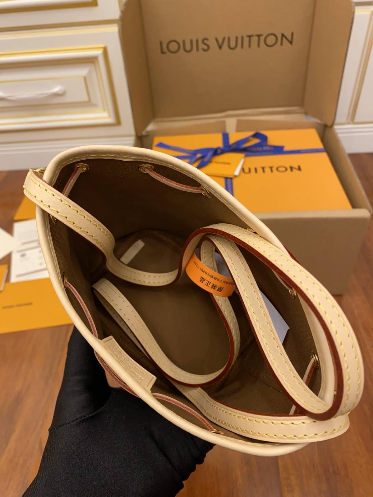 Ellebag’s Expert Replication: Louis Vuitton NANO NOE Handbag (M41346) in Classic Monogram-Najlepsza jakość fałszywych torebek Louis Vuitton Sklep internetowy, projektant repliki torebki ru