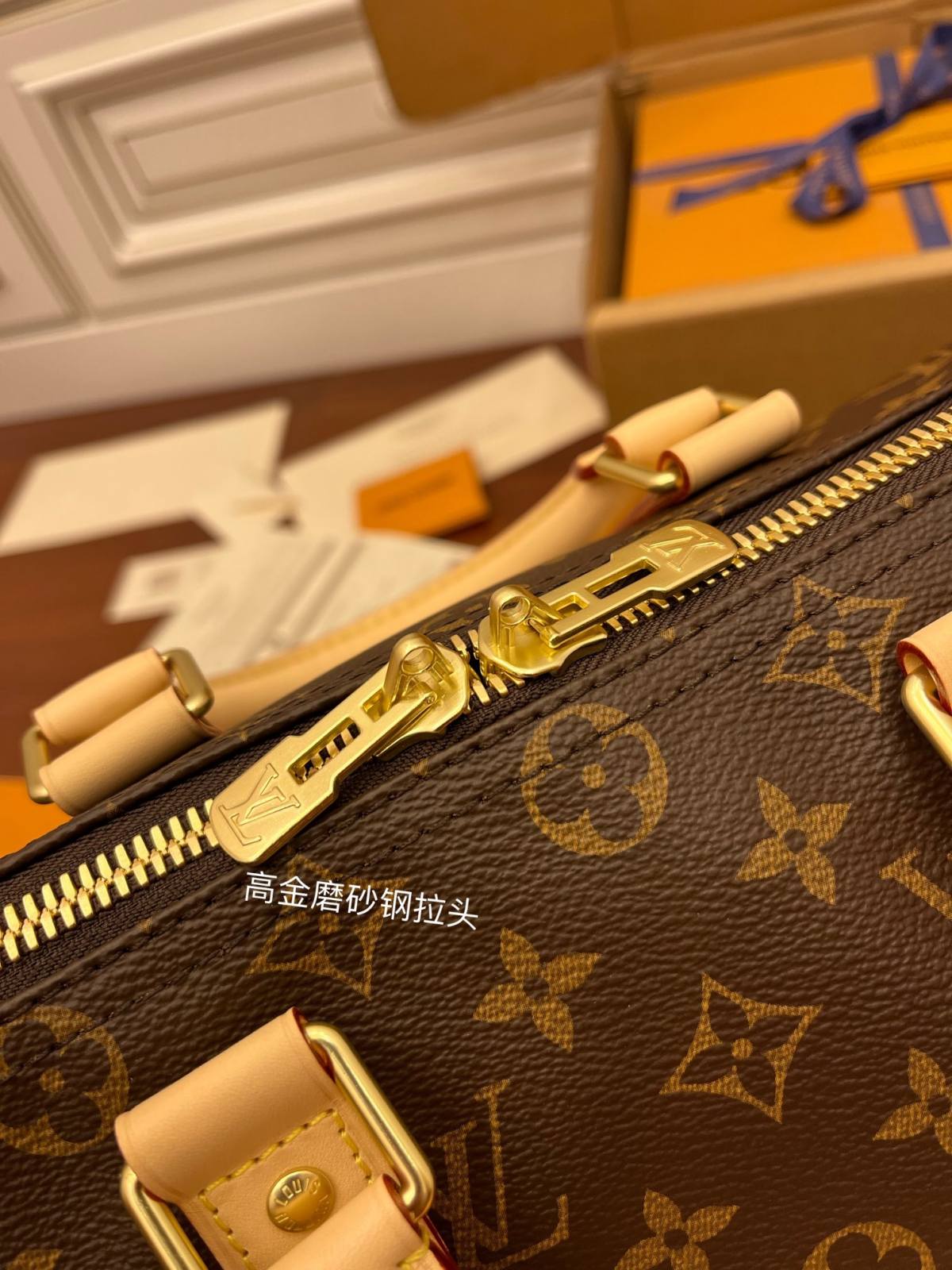 Ellebag’s Expert Replication: Louis Vuitton Keepall 45 Monogram with Yellow Leather (M41418)-Best Quality Replica designer Bag factory in China