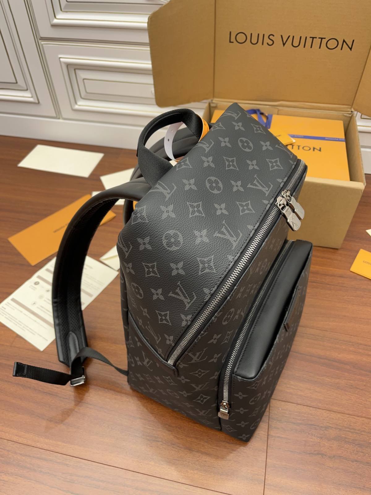 Ellebag’s Expert Replication: Louis Vuitton Discovery Apollo Backpack (M43186) Soft Monogram Eclipse Black-Online obchod s falošnou taškou Louis Vuitton najvyššej kvality, replika značkovej tašky ru