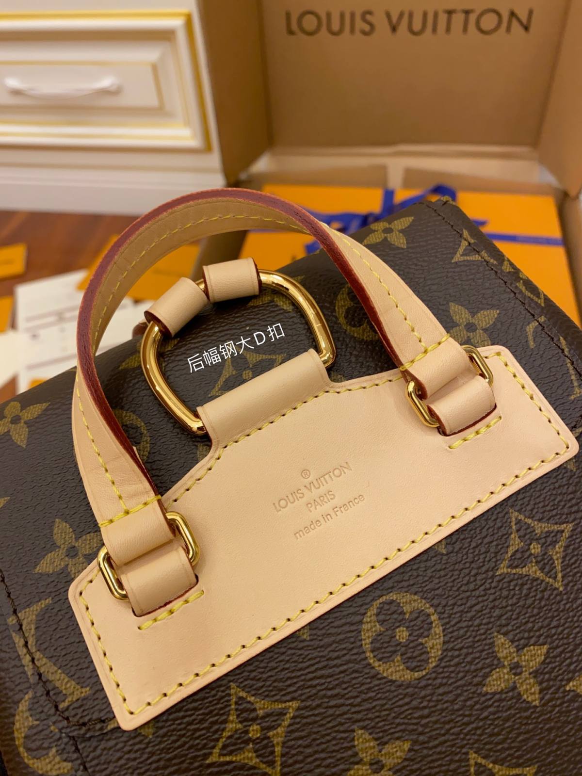 Ellebag’s Expert Replication: Louis Vuitton Montsouris Medium Sperone Backpack (M43431) Damier Azur Canvas-Negozio in linea della borsa falsa di Louis Vuitton di migliore qualità, borsa del progettista della replica ru