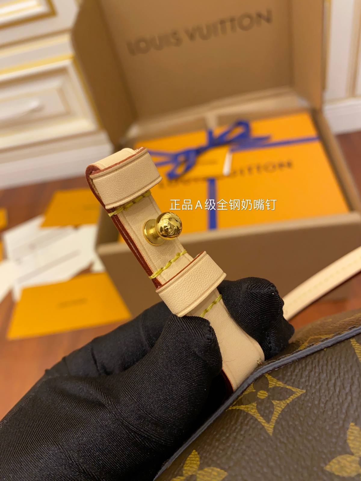 Ellebag’s Expert Replication: Louis Vuitton Montsouris Medium Sperone Backpack (M43431) Damier Azur Canvas-Negozio in linea della borsa falsa di Louis Vuitton di migliore qualità, borsa del progettista della replica ru