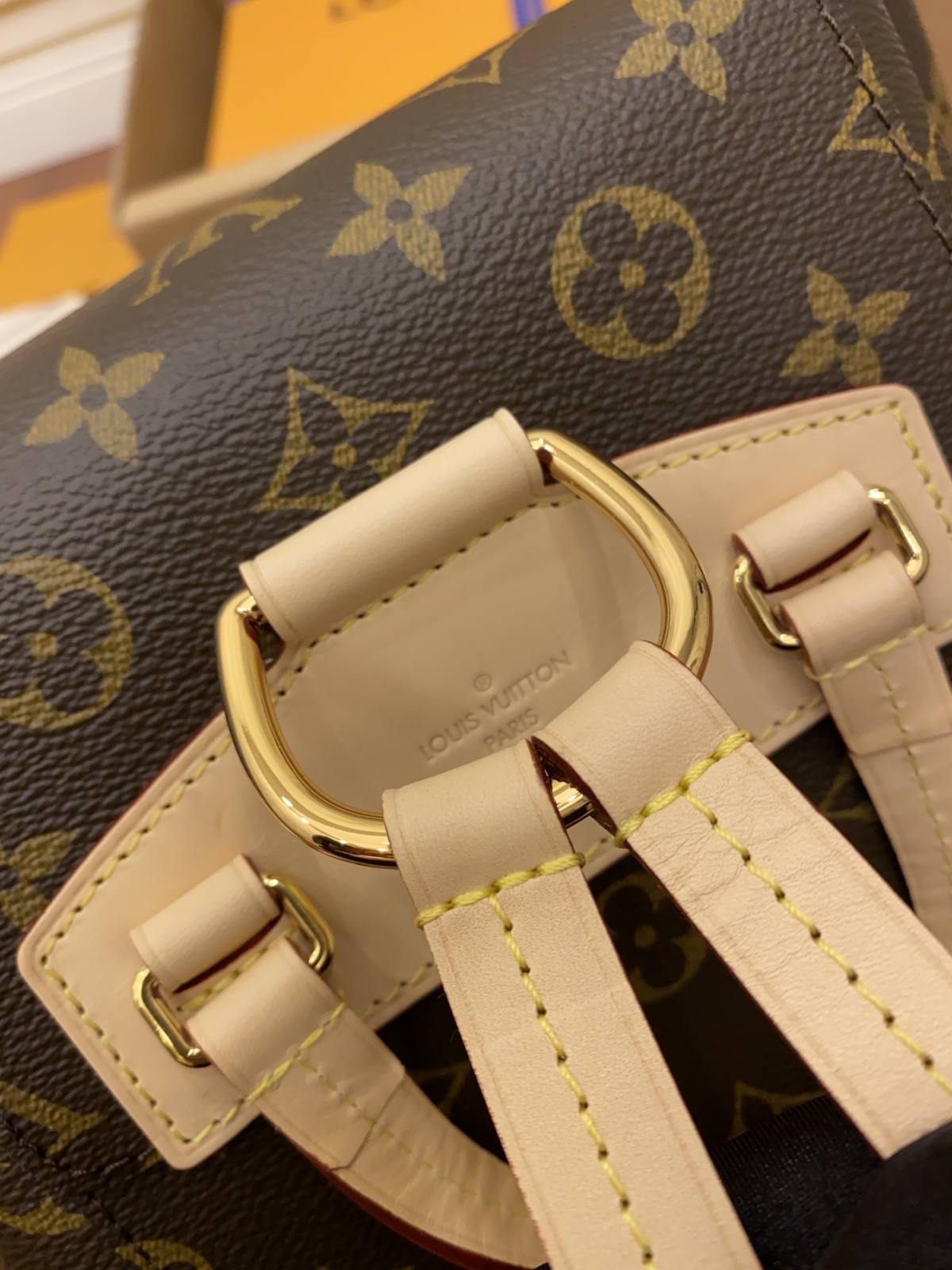 Ellebag’s Expert Replication: Louis Vuitton Montsouris Medium Sperone Backpack (M43431) Damier Azur Canvas-Ti o dara ju Didara iro Louis Vuitton apo Online itaja, Ajọra onise apo ru