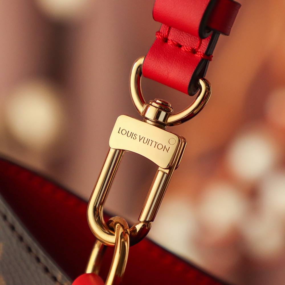 Ellebag’s Expert Replication: Louis Vuitton NeoNoe Bucket Bag in Red (M44021) Monogram-En İyi Kalite Sahte Louis Vuitton Çanta Online Mağazası, Çoğaltma tasarımcı çanta ru