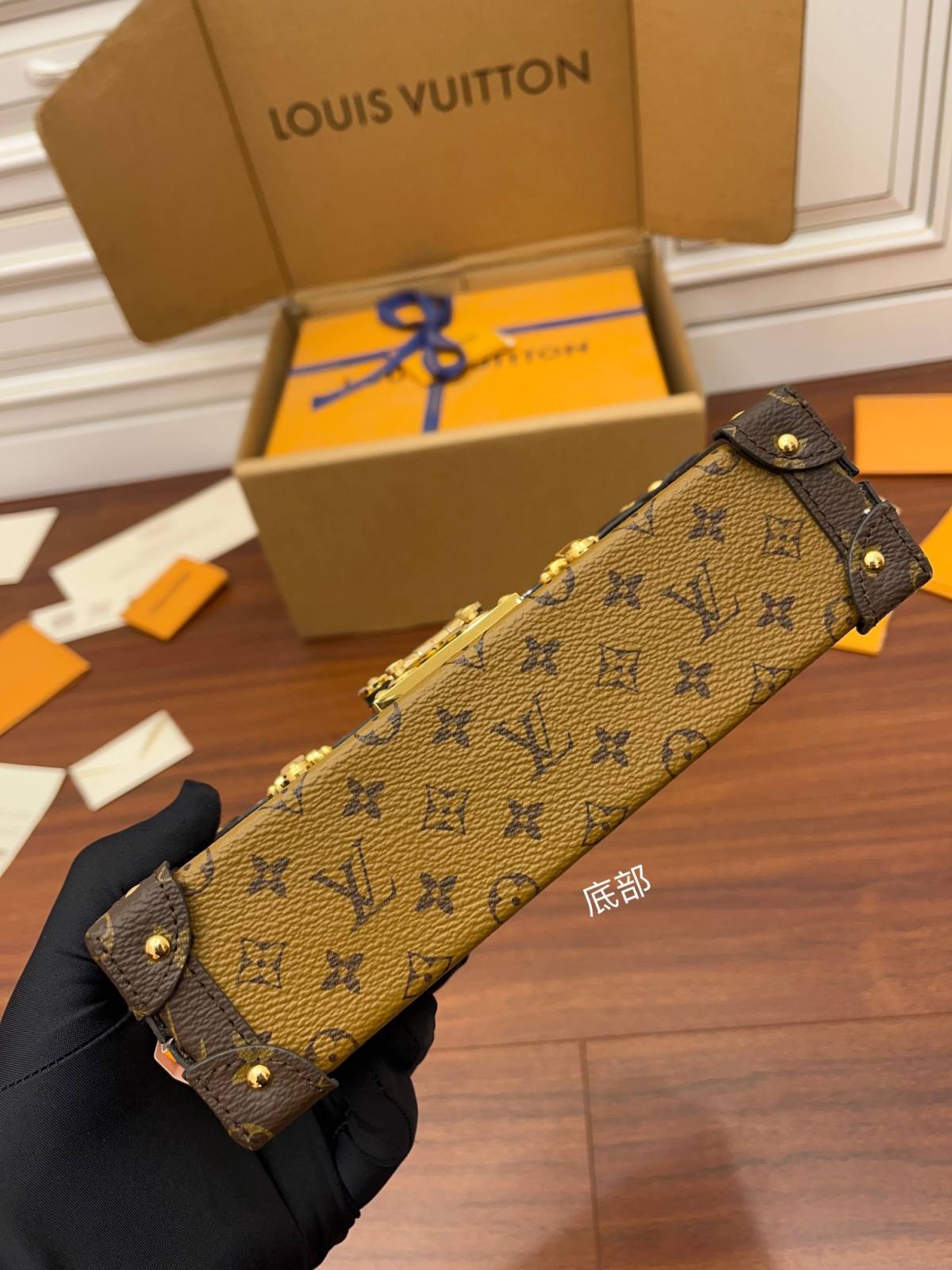 Ellebag’s Expert Replication: Louis Vuitton Classic Soft Trunk Bag (M44154) in Monogram Reverse Canvas-Best Quality Fake Louis Vuitton Bag Online Store, Replica designer bag ru