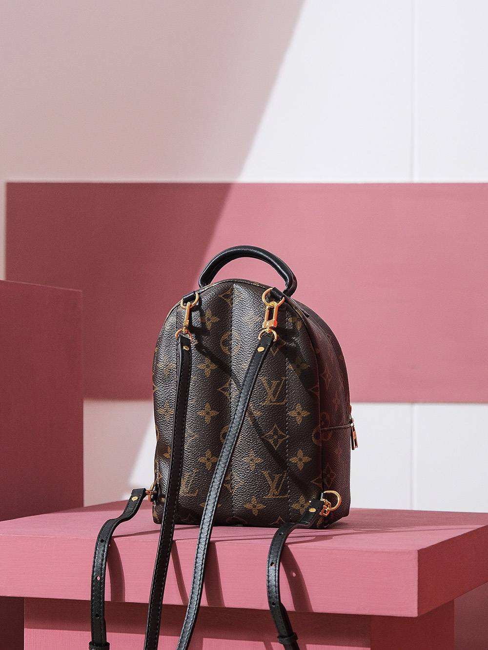 Ellebag Factory’s Exquisite Replication of Louis Vuitton PALM SPRINGS Mini Backpack (M44873)-בעסטער קוואַליטעט שווינדל לוי ווויטטאָן באַג אָנליין קראָם, רעפּליקע דיזיינער זעקל רו