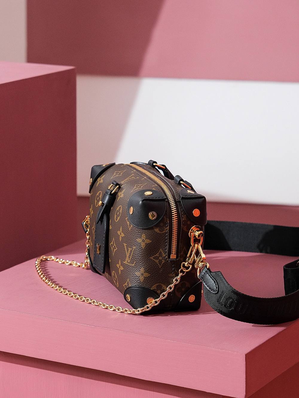 Ellebag Factory’s Replication Techniques for Louis Vuitton Petite Malle Aouple Black Bag M45571-Dyqani në internet i çantave të rreme Louis Vuitton me cilësi më të mirë, çanta modeli kopje ru