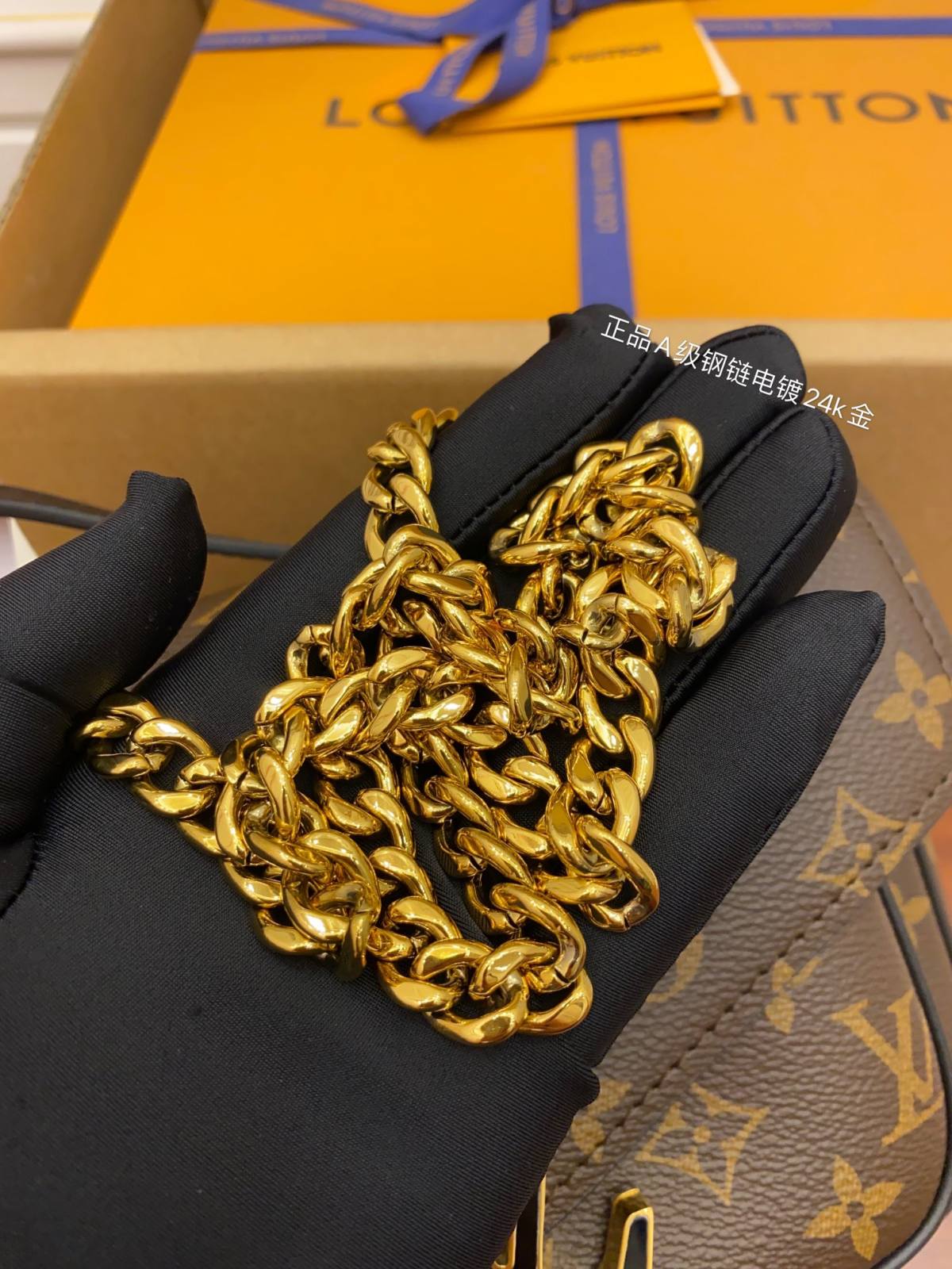 Ellebag Factory’s Replication Techniques for Louis Vuitton PASSY Chain Bag Monogram with Gold Hardware (M45592)-בעסטער קוואַליטעט שווינדל לוי ווויטטאָן באַג אָנליין קראָם, רעפּליקע דיזיינער זעקל רו