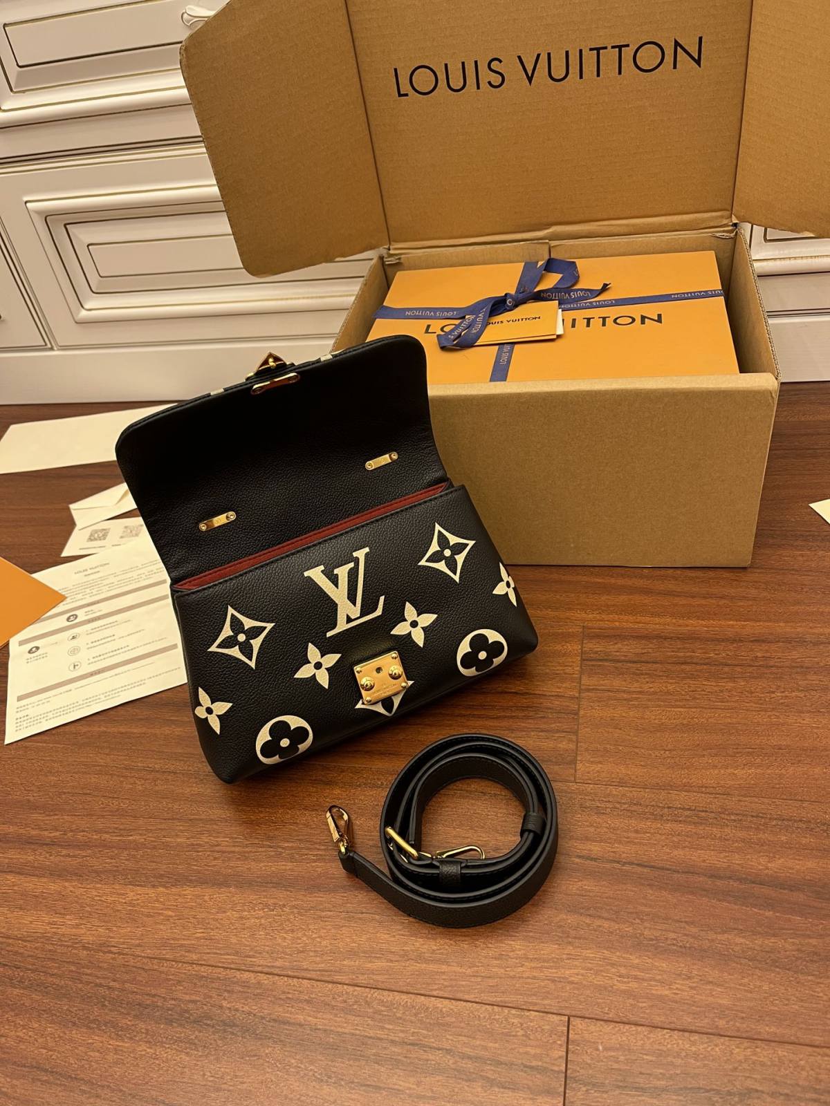 Ellebag Factory’s Replication Techniques for Louis Vuitton M45978 Black Print Madeleine BB Handbag-最好的質量假路易威登包網上商店，複製設計師包 ru