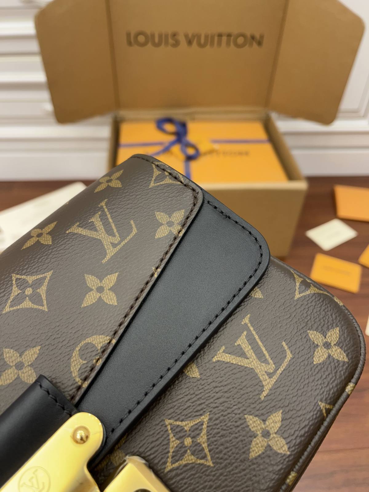 Ellebag Factory Replication Techniques for Louis Vuitton MARCEAU Handbag (M46126) Black-Best Quality Fake Louis Vuitton Bag Online Store, Replica designer bag ru