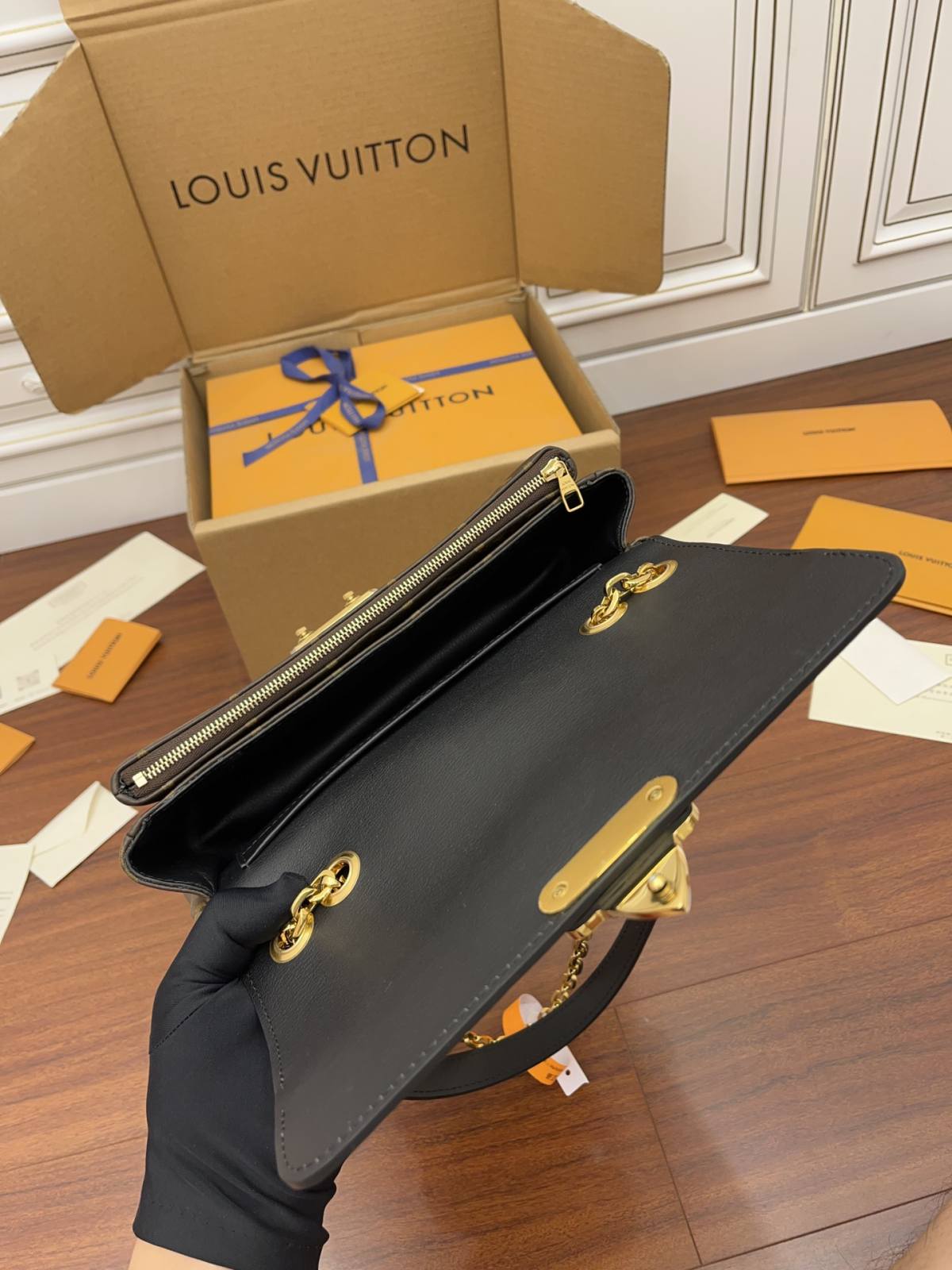 Ellebag Factory Replication Techniques for Louis Vuitton MARCEAU Handbag (M46126) Black-Magazin online de geanți Louis Vuitton fals de cea mai bună calitate, geantă de designer replica ru