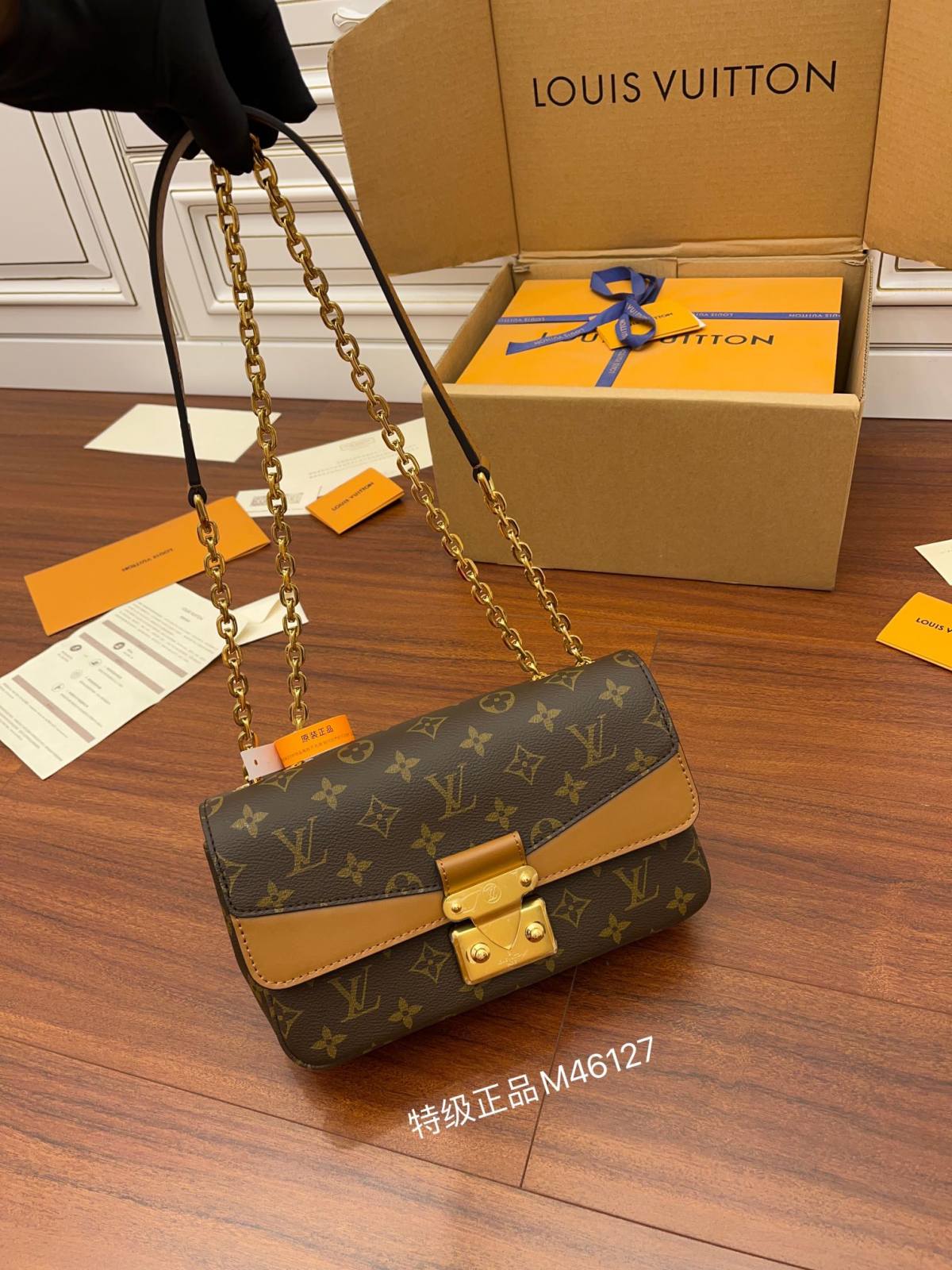 Ellebag Factory Replication Techniques for Louis Vuitton MARCEAU Handbag (M46127) Brown-Best Quality Fake Louis Vuitton Bag Online Store, Replica designer bag ru