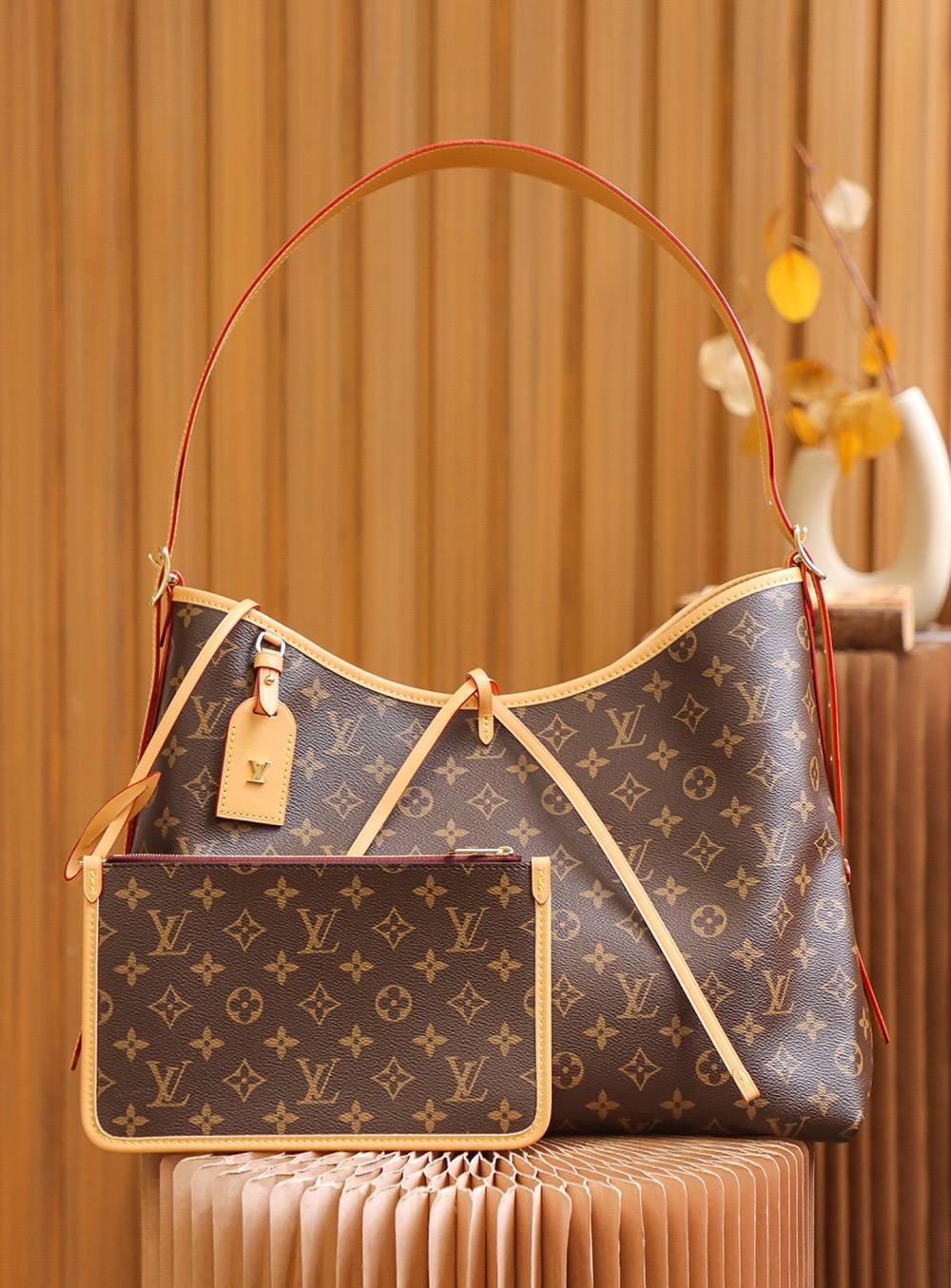 Ellebag Factory Replication Techniques for Louis Vuitton Carryall Small M46197-Pangalusna kualitas palsu Louis Vuitton Kantong Toko Online, Replica desainer kantong ru