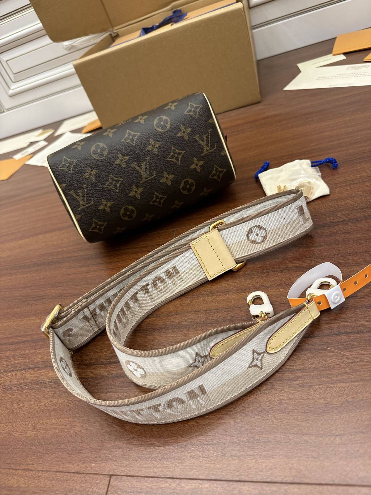 Ellebag Factory Replication Techniques for Louis Vuitton Speedy Bandoulière 20 Handbag (M46222)-Zoo Zoo Fake Louis Vuitton Hnab Online Khw, Replica designer hnab ru