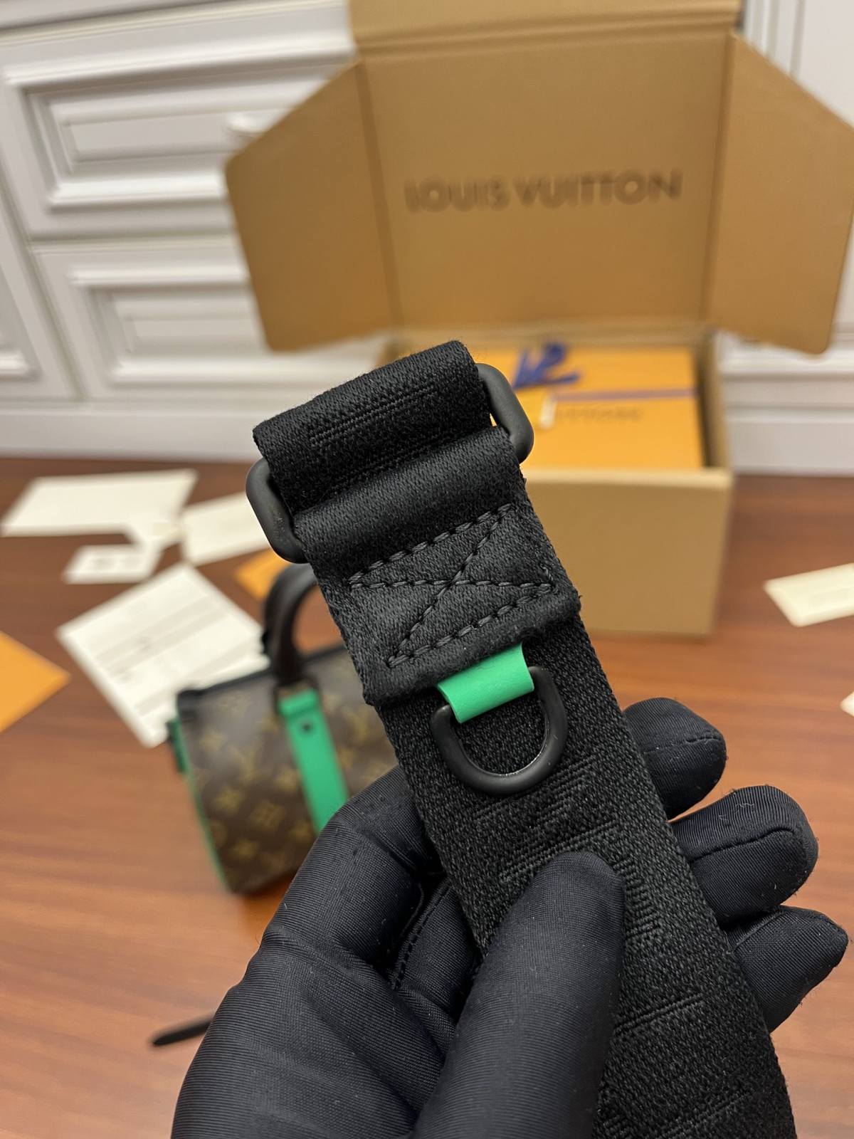 Ellebag Factory Replication Techniques for Louis Vuitton KEEPALL BANDOULIÈRE 25 Handbag (M46249) – Green-Duka la Mtandaoni la Begi Bandia ya Louis Vuitton ya Ubora, Begi la wabuni wa Replica ru