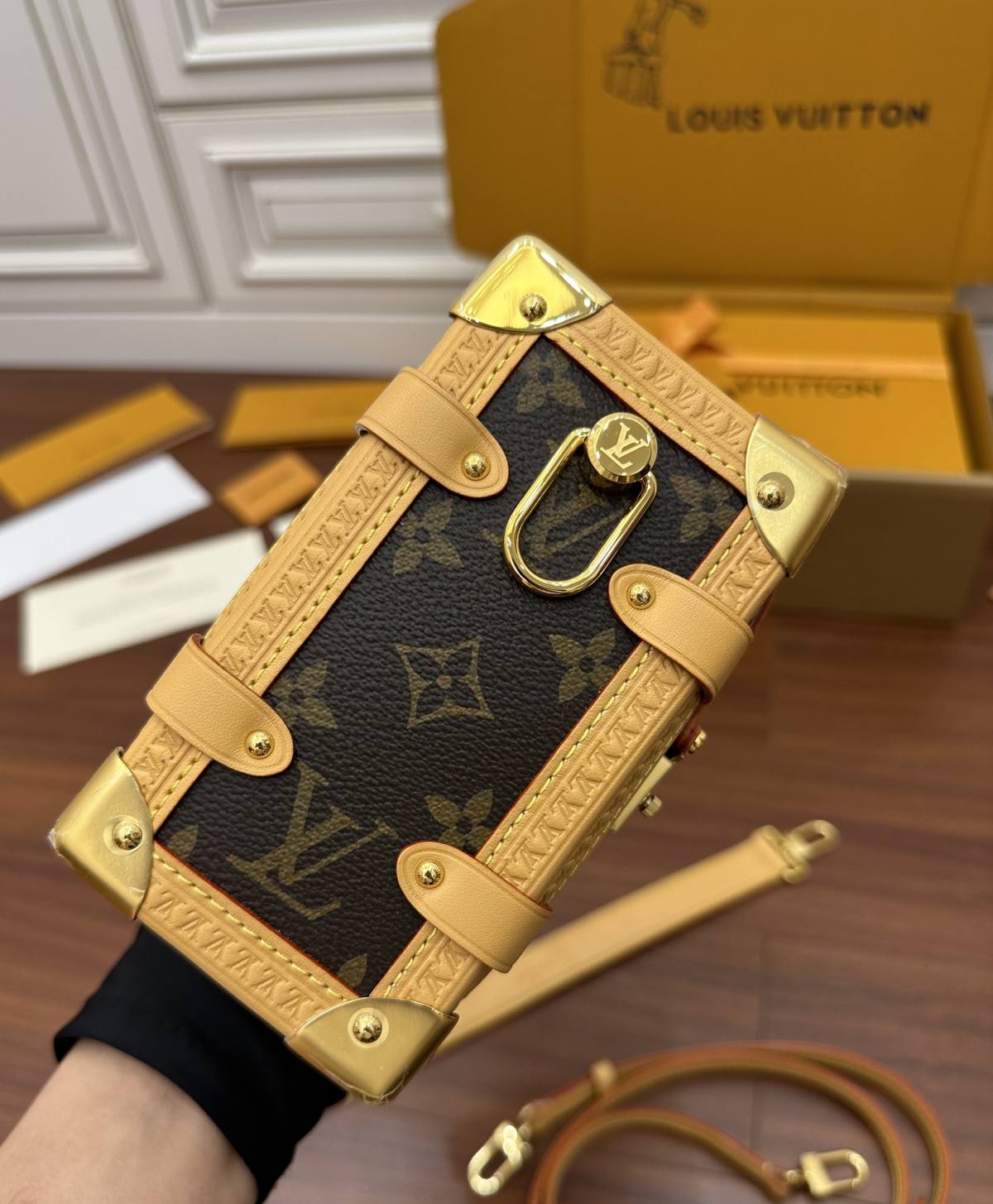 Ellebag Factory Replication Technique – Louis Vuitton SIDE TRUNK Handbag (M46358)-Best Quality Fake Louis Vuitton Bag Online Store, Replica designer bag ru