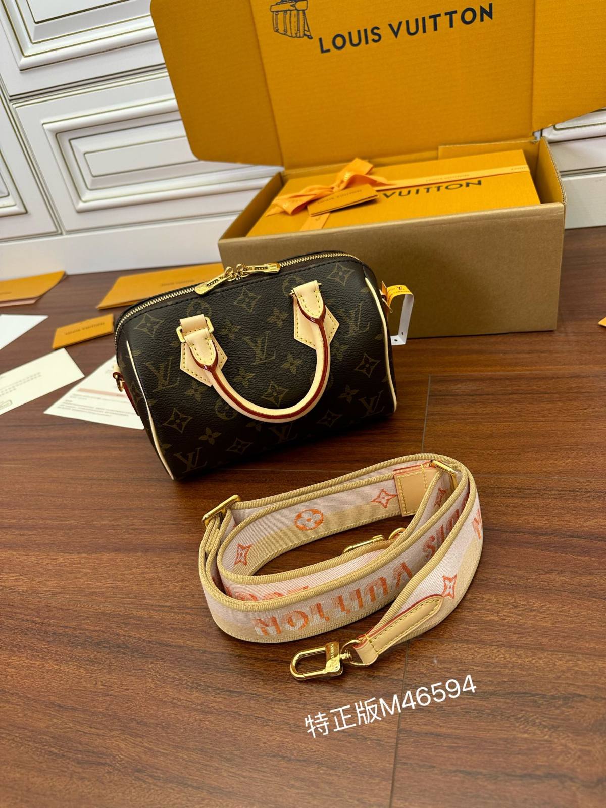 Ellebag Factory Replication Technique – Louis Vuitton SPEEDY BANDOULIÈRE 20 Handbag (M46594)-Loja online de bolsa Louis Vuitton falsa de melhor qualidade, bolsa de designer de réplica ru