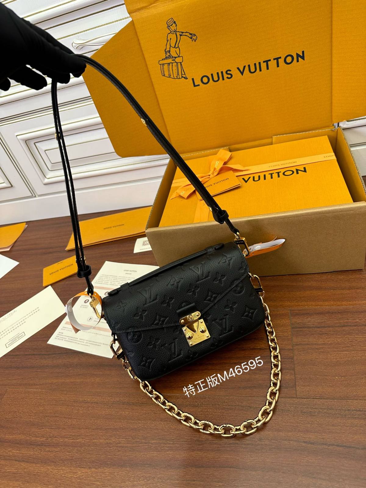 Ellebag Factory Replication Technique – Louis Vuitton Pochette Métis Metis East West Handbag in Black Full Leather (M46595)-Tienda en línea de bolsos Louis Vuitton falsos de la mejor calidad, réplica de bolsos de diseño ru