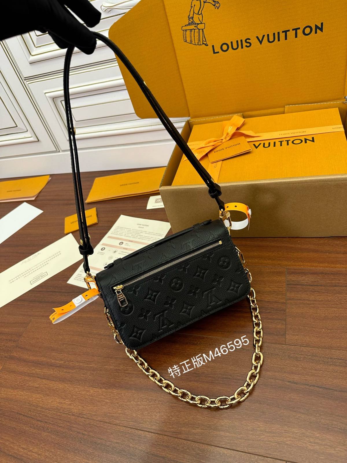 Ellebag Factory Replication Technique – Louis Vuitton Pochette Métis Metis East West Handbag in Black Full Leather (M46595)-Tienda en línea de bolsos Louis Vuitton falsos de la mejor calidad, réplica de bolsos de diseño ru