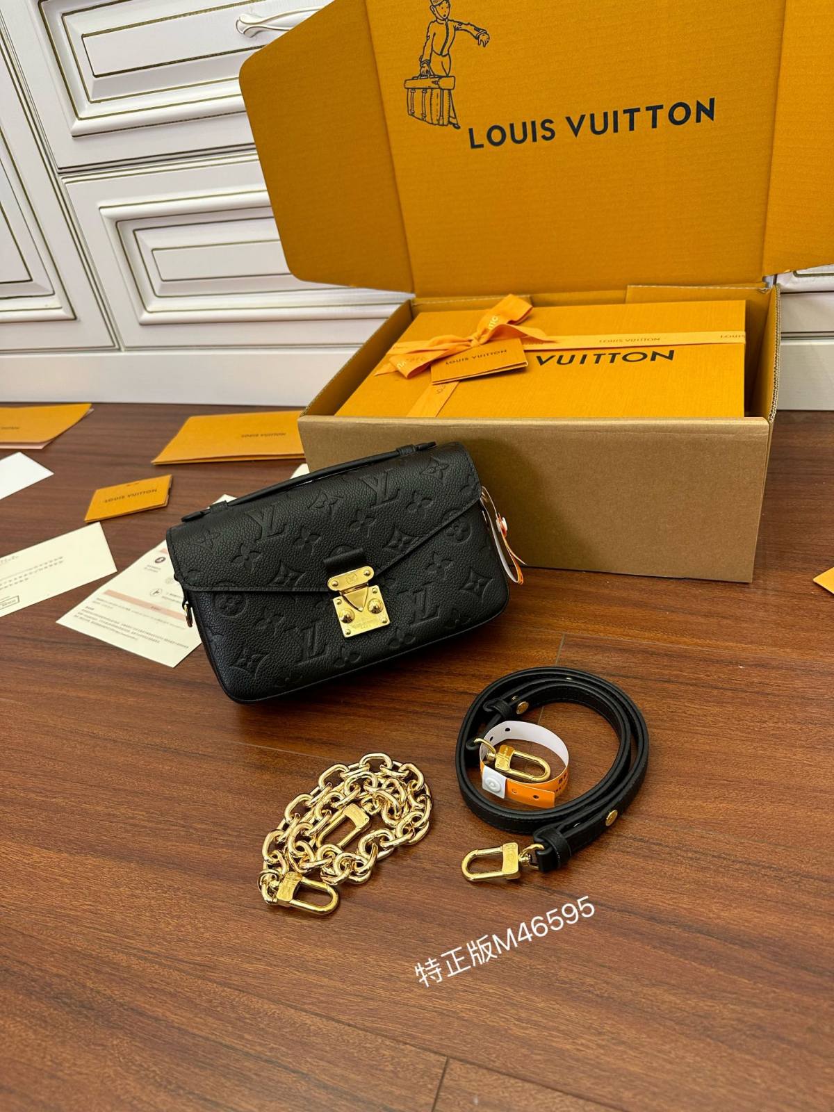 Ellebag Factory Replication Technique – Louis Vuitton Pochette Métis Metis East West Handbag in Black Full Leather (M46595)-उत्तम गुणवत्ता नकली लुई Vuitton बैग ऑनलाइन स्टोर, प्रतिकृति डिजाइनर बैग ru