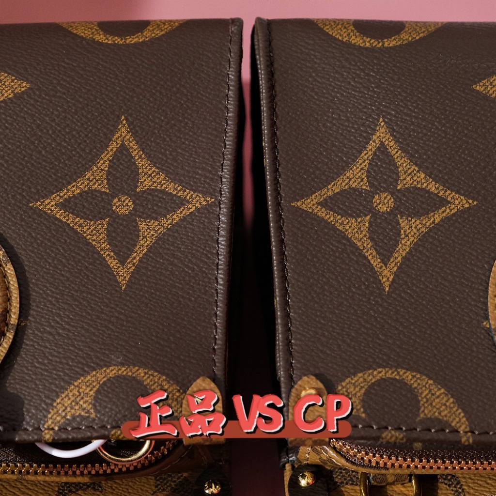 Ellebag Factory Replication Technique for Louis Vuitton Onthego East West Tote Bag (M46653): Giant Monogram and Monogram Reverse Canvas-Best Quality Replica designer Bag factory in China