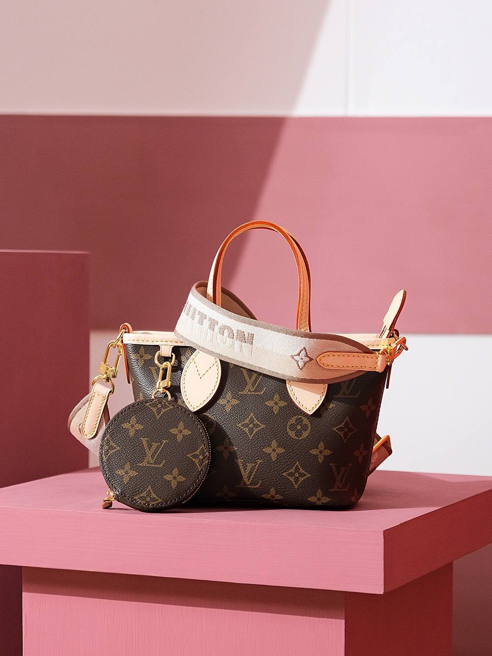 Ellebag new comming replica bag: Neverfull BB New Handbag (M46705)-Pangalusna kualitas palsu Louis Vuitton Kantong Toko Online, Replica desainer kantong ru