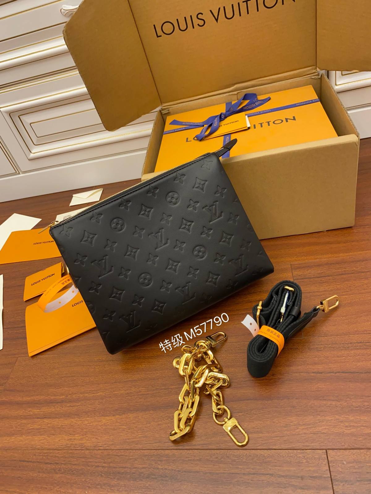 Ellebag’s Exquisite Replica: The Louis Vuitton M57790 Coussin PM in Black Calfskin-Yakanakisa Hunhu Fake Louis Vuitton Bag Online Store, Replica dhizaini bag ru