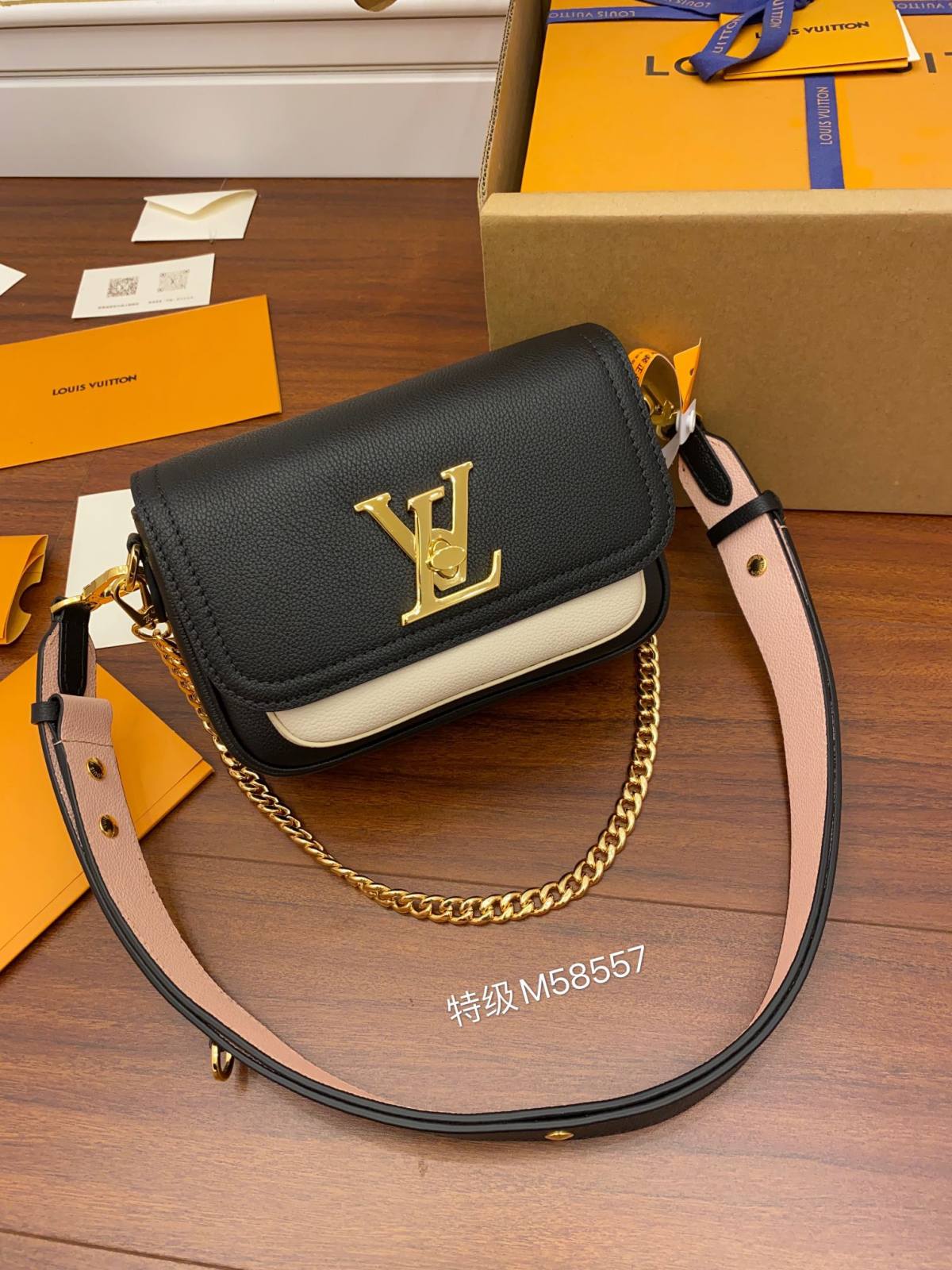 Ellebag Factory’s Replication Craftsmanship for Louis Vuitton LOCKME TENDER Handbag (M58557) – Black-Najlepsza jakość fałszywych torebek Louis Vuitton Sklep internetowy, projektant repliki torebki ru