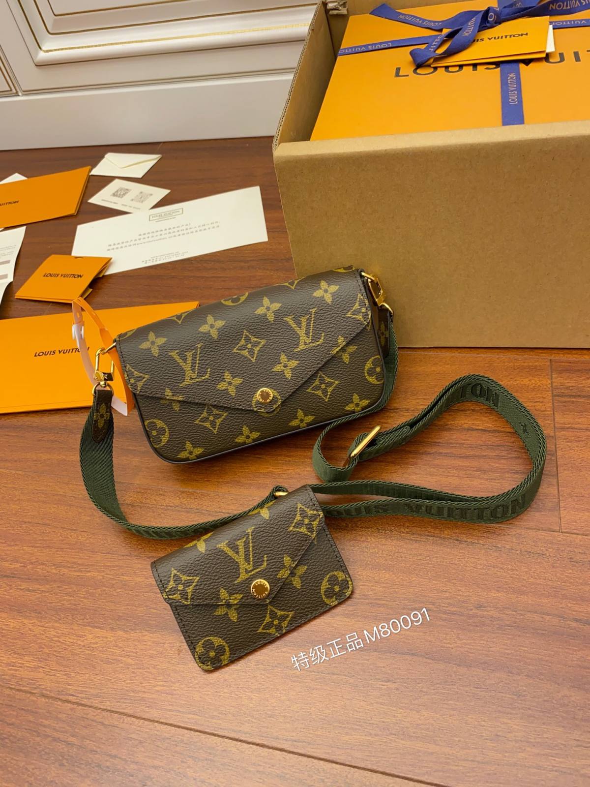 Ellebag’s Precision Crafted Replica of LV FÉLICIE Felicie Strap & Go M80091: A Green Marvel-Negozio in linea della borsa falsa di Louis Vuitton di migliore qualità, borsa del progettista della replica ru