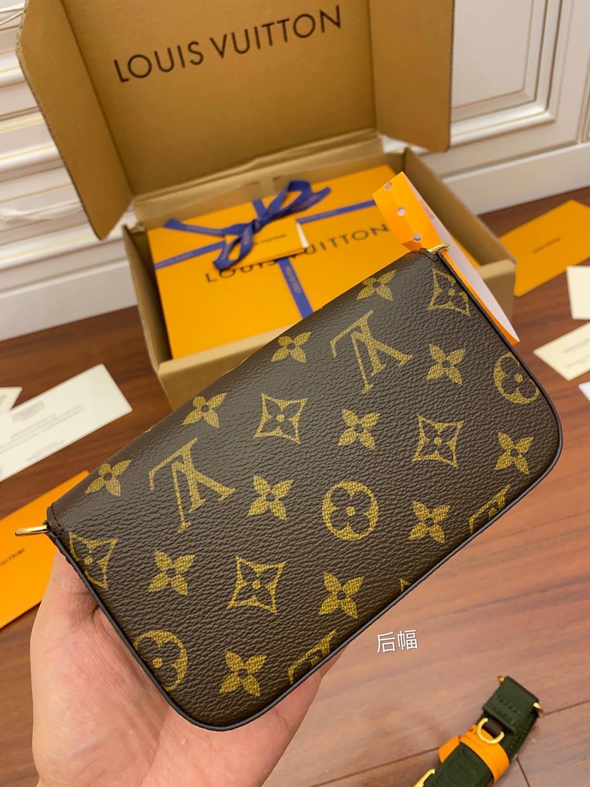 Ellebag’s Precision Crafted Replica of LV FÉLICIE Felicie Strap & Go M80091: A Green Marvel-Best Quality Fake Louis Vuitton Bag Online Store, Replica designer bag ru