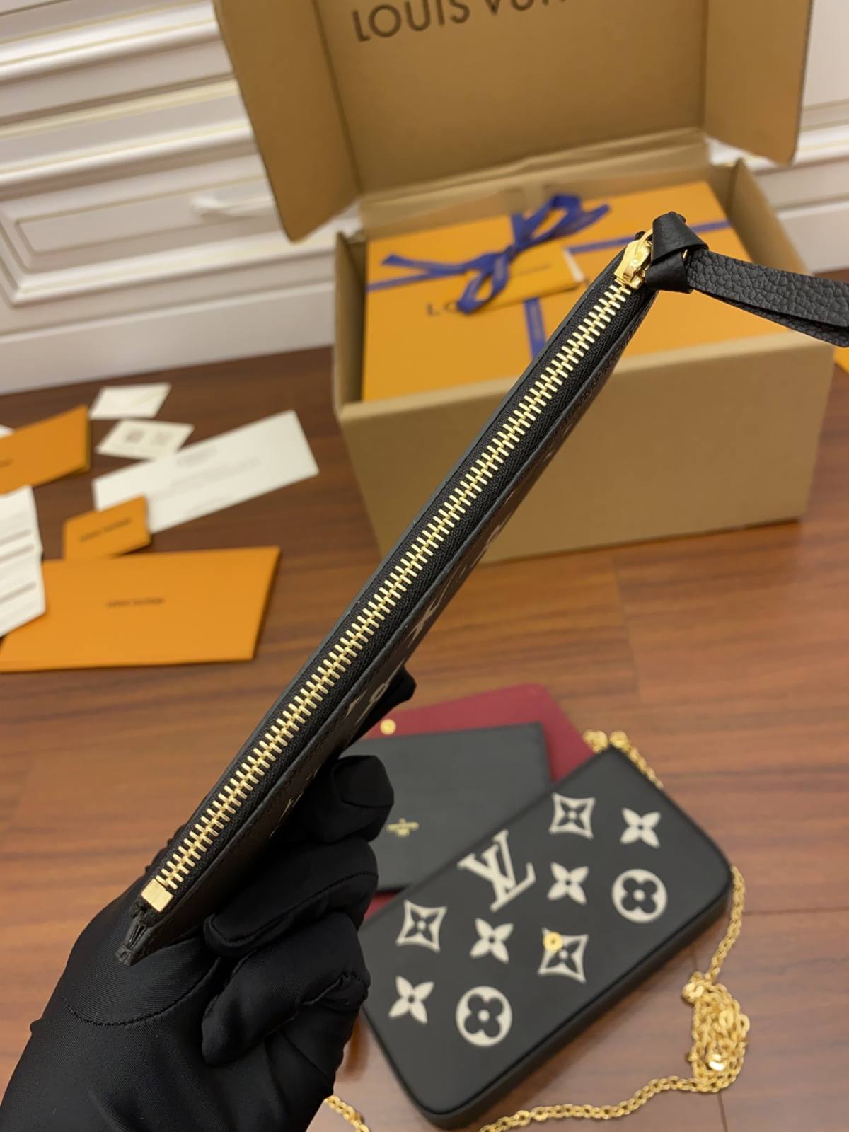 Ellebag’s Replica Excellence in Louis Vuitton M80482 Black Pochette FÉLICIE Felicie Chain Bag-Інтэрнэт-крама падробленай сумкі Louis Vuitton лепшай якасці, рэплікі дызайнерскай сумкі ru