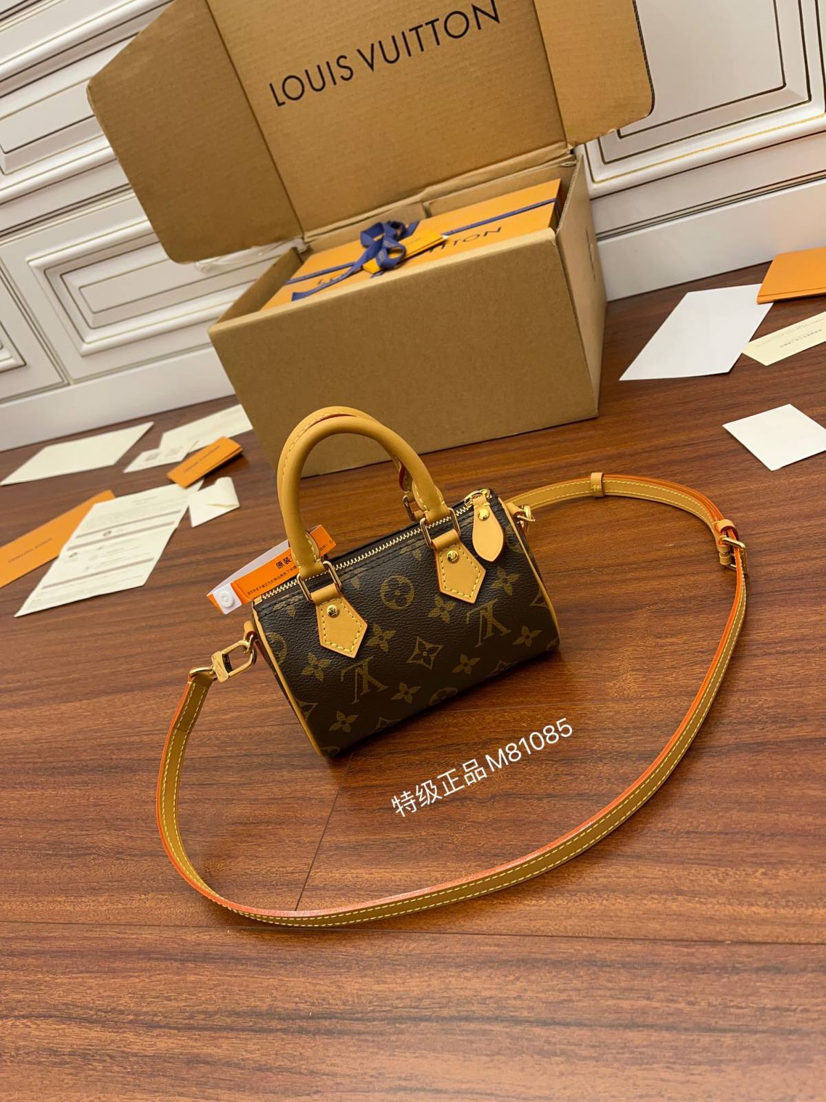 Ellebag Factory’s Exquisite Replication of the Louis Vuitton NANO SPEEDY Handbag (M81085)-Legjobb minőségű hamis Louis Vuitton táska online áruház, replika designer táska ru