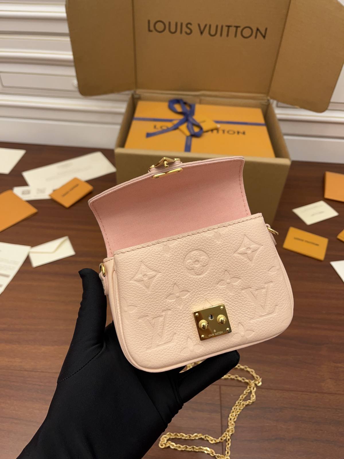 Ellebag Factory’s Replication Craftsmanship for Louis Vuitton M81389 Metis in Full Leather Super Mini, Pink-Best Quality Fake Louis Vuitton Bag Online Store, Replica designer bag ru