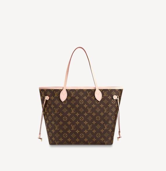 Ellebag’s 1:1 Replica of Louis Vuitton M41177 Neverfull Medium Tote – The Iconic Monogram with Red Interior （2024 Nov updated）-بہترین معیار کا جعلی لوئس ووٹن بیگ آن لائن اسٹور، ریپلیکا ڈیزائنر بیگ آر یو