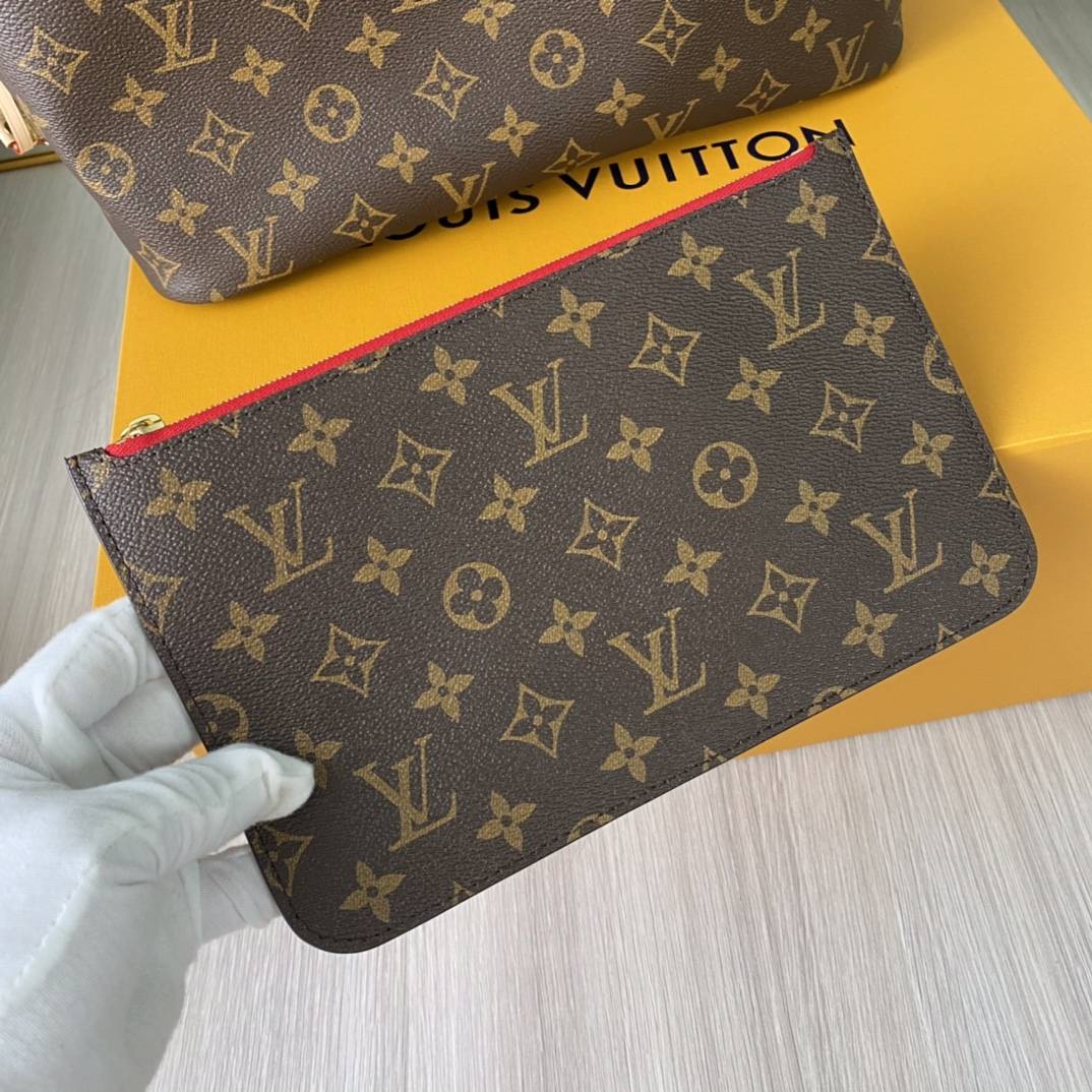 Ellebag’s 1:1 Replica of Louis Vuitton M41177 Neverfull Medium Tote – The Iconic Monogram with Red Interior （2024 Nov updated）-ร้านค้าออนไลน์กระเป๋า Louis Vuitton ปลอมคุณภาพดีที่สุด, กระเป๋าออกแบบจำลอง ru