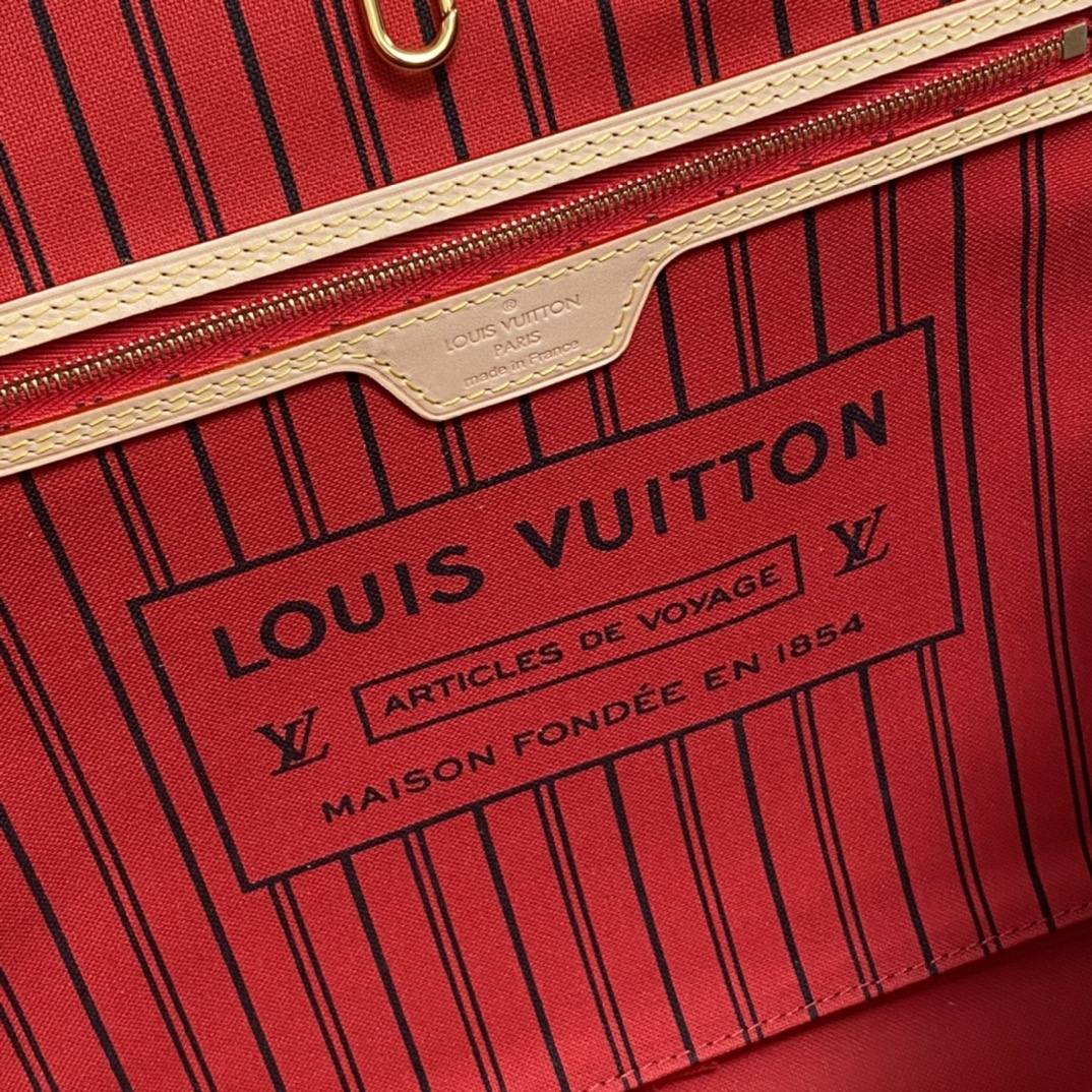 Ellebag’s 1:1 Replica of Louis Vuitton M41177 Neverfull Medium Tote – The Iconic Monogram with Red Interior （2024 Nov updated）-Pangalusna kualitas palsu Louis Vuitton Kantong Toko Online, Replica desainer kantong ru