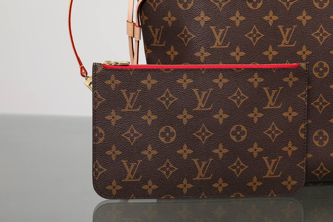 Ellebag’s 1:1 Replica of Louis Vuitton M41177 Neverfull Medium Tote – The Iconic Monogram with Red Interior （2024 Nov updated）-Pangalusna kualitas palsu Louis Vuitton Kantong Toko Online, Replica desainer kantong ru