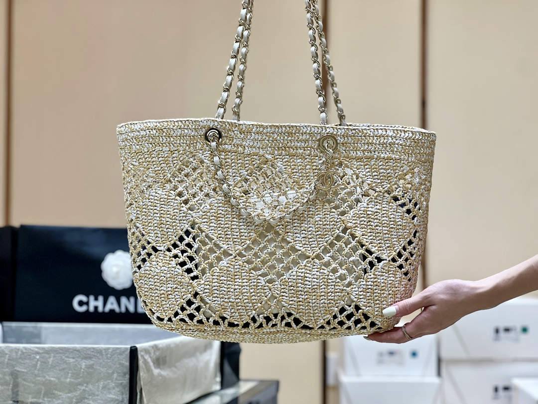 A Statement of Artisanal Elegance: Ellebag super fake Chanel Small Tote Raffia 2024-Best Quality Fake Louis Vuitton Bag Online Store, Replica designer bag ru